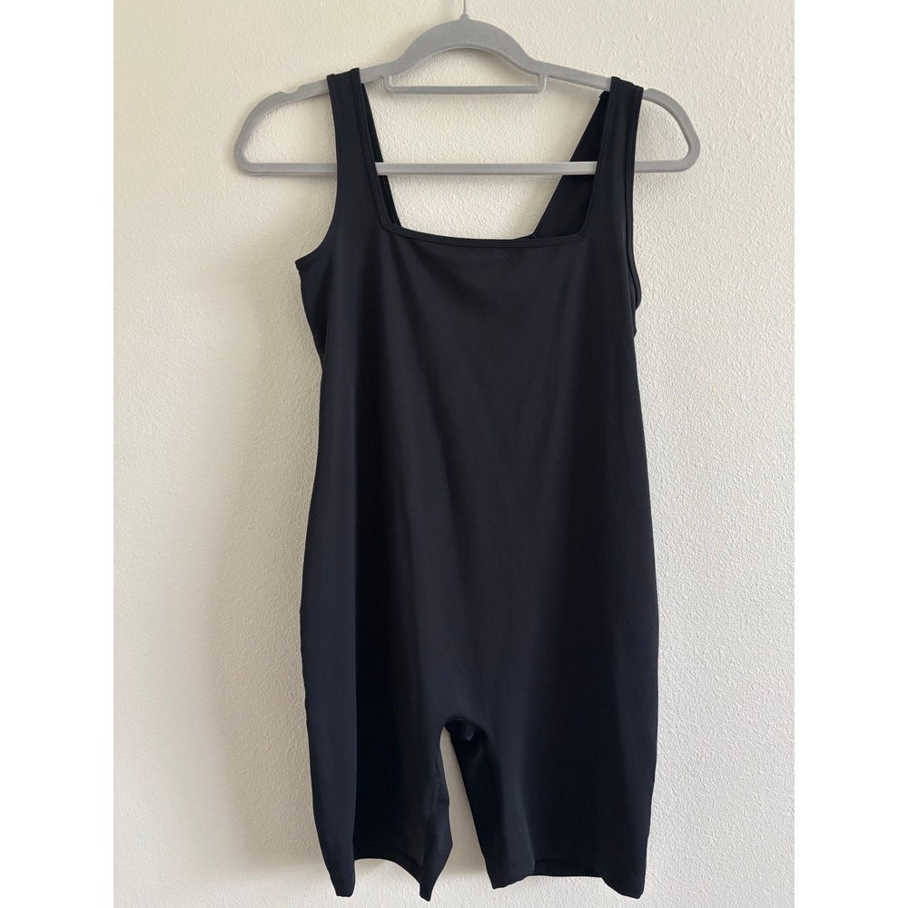 Ingrid & Isabel Maternity Romper Black Square Neck Active Lounge Small S